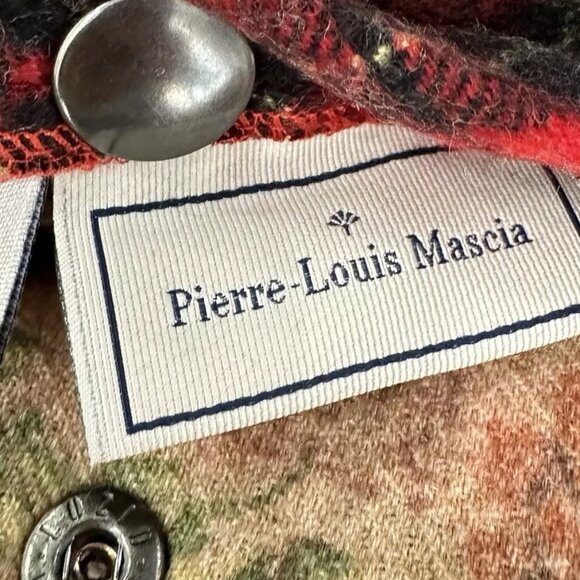 $780 Pierre-Louis Mascia Pancake Plaid Check Shirt Size XS 100% Wool - Picture 9 of 11